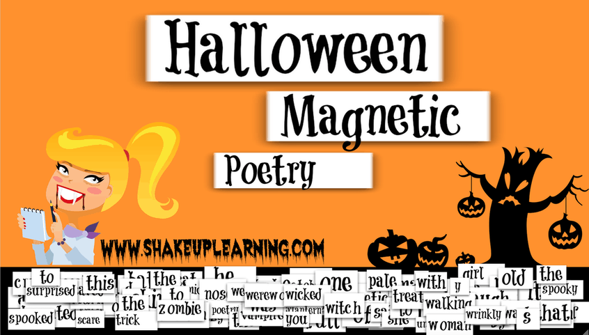 Halloween Magnetic Poetry with Google Drawings!